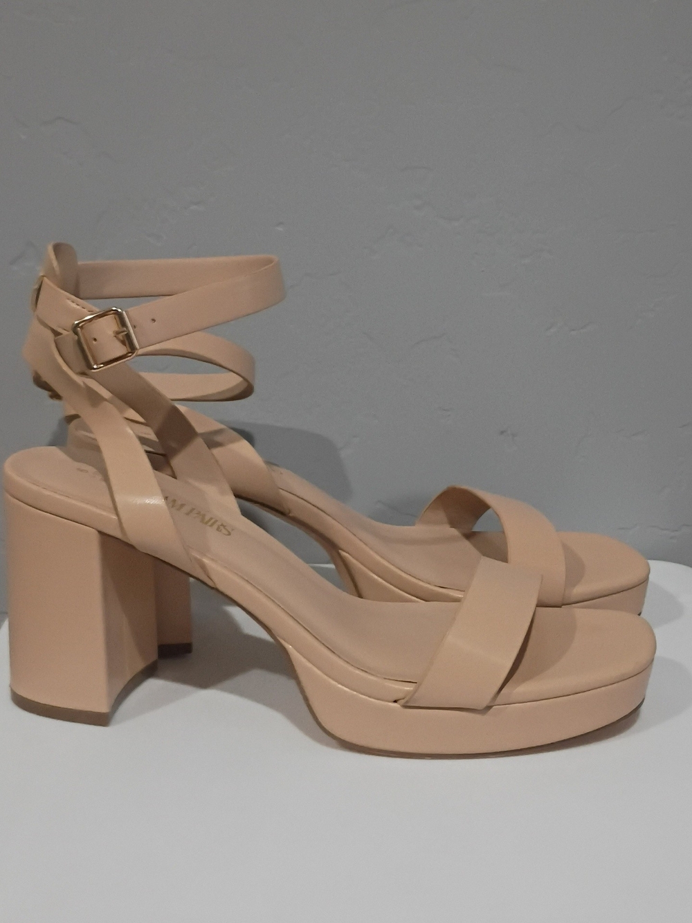 Dream Pairs Blush Ankle-Strap Block Heel Sandals